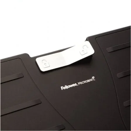 Fellowes Reposapiés Ajustable Office Suites Microban Negro/Plata